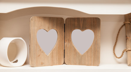 Wooden heart frame