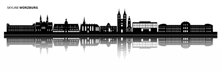 Obraz premium Skyline Würzburg