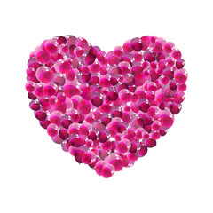 Fototapeta na wymiar Color Glossy Balloons Heart Background Vector Illustration