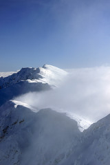 Fototapeta na wymiar Snowy Mountains Tatras Slovakia