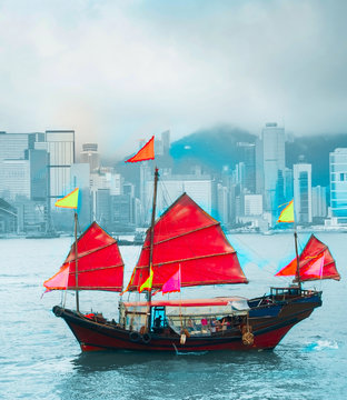 Hong Kong famous sailboat