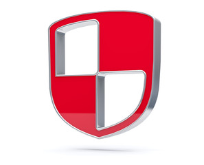 3D Shield isolated Icon. Security or safety concept render.