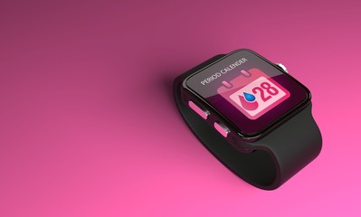 Smart watch technology with period applications. 