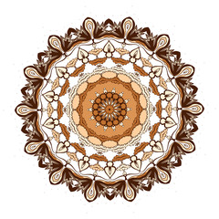 Abstract design element. Round mandala in vector. Graphic templa