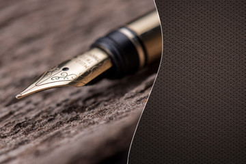 Luxury fountain pen  with space for text
