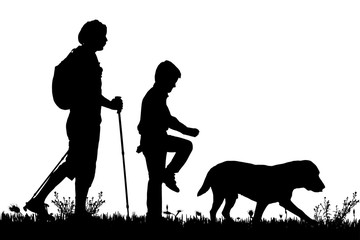 Vector silhouette of the family.