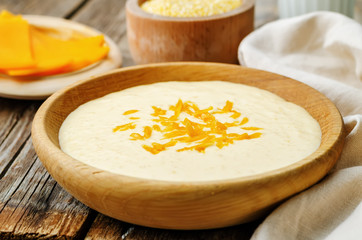 polenta with Cheddar cheese