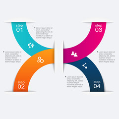 Vector colorful info graphics for your business presentations.