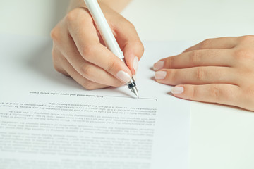 business contract signing