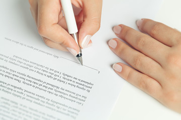 business contract signing