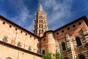 Fototapeta na wymiar Basilica of Saint Sernin, Toulouse, France