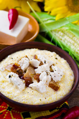 banosh, a traditional Ukrainian corn grain dish
