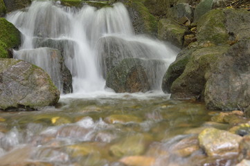Fototapeta na wymiar Blurred waterfall