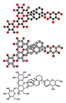 Rebaudioside A molecule. 