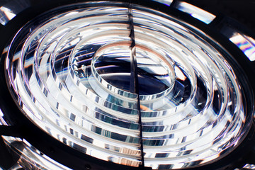 Glass lens of the lighthouse