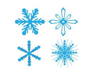 Vector snowflakes set for Christmas design.