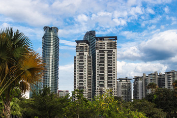 skyscaper and  modern office buildings