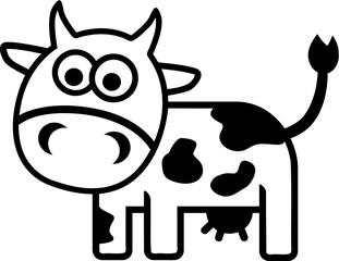 Cow comic outline
