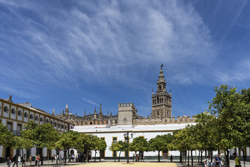 Fototapeta na wymiar Patio de Banderas, Sevilla monumental