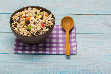 Healthy Homemade Granola with Nuts and Berries