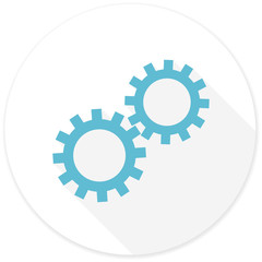 gear flat design modern icon