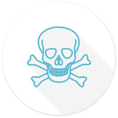 skull flat design modern icon