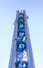 telecommunication tower. pipe gas boiler is a telecommunication tower