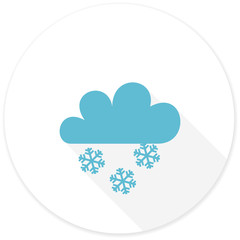 snowing flat design modern icon