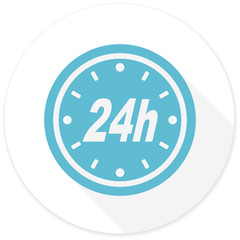 24h flat design modern icon
