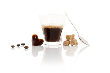 Traditional espresso coffee.