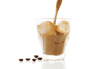 Ice coffee isolated.