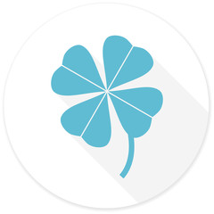 four-leaf clover flat design modern icon