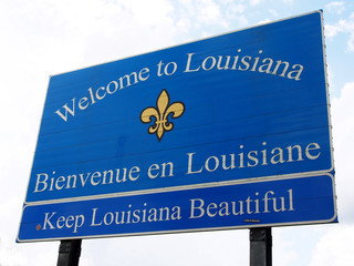 Welcome to Louisiana road sign.