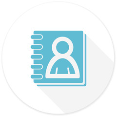 address book flat design modern icon