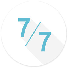 7 per 7 flat design modern icon