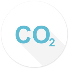 carbon dioxide flat design modern icon
