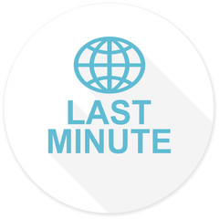 last minute flat design modern icon