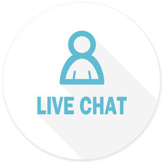 live chat flat design modern icon
