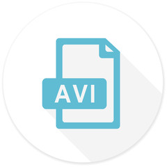 avi file flat design modern icon