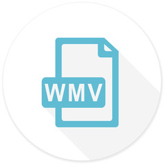 wmv file flat design modern icon