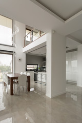 Hall with marble floor
