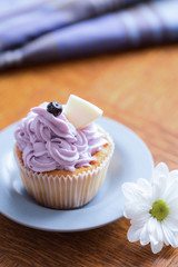 Cupcake with cream