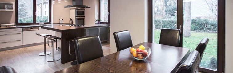 Dining room in modern house