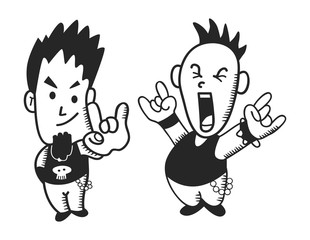 punk rocker cartoon