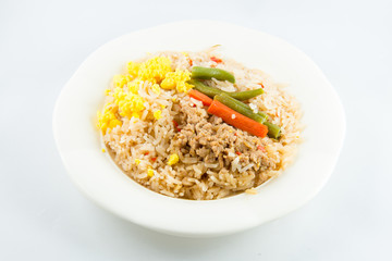 chilli paste with pork and fried rice
