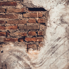 Concrete grunge brick wall background.