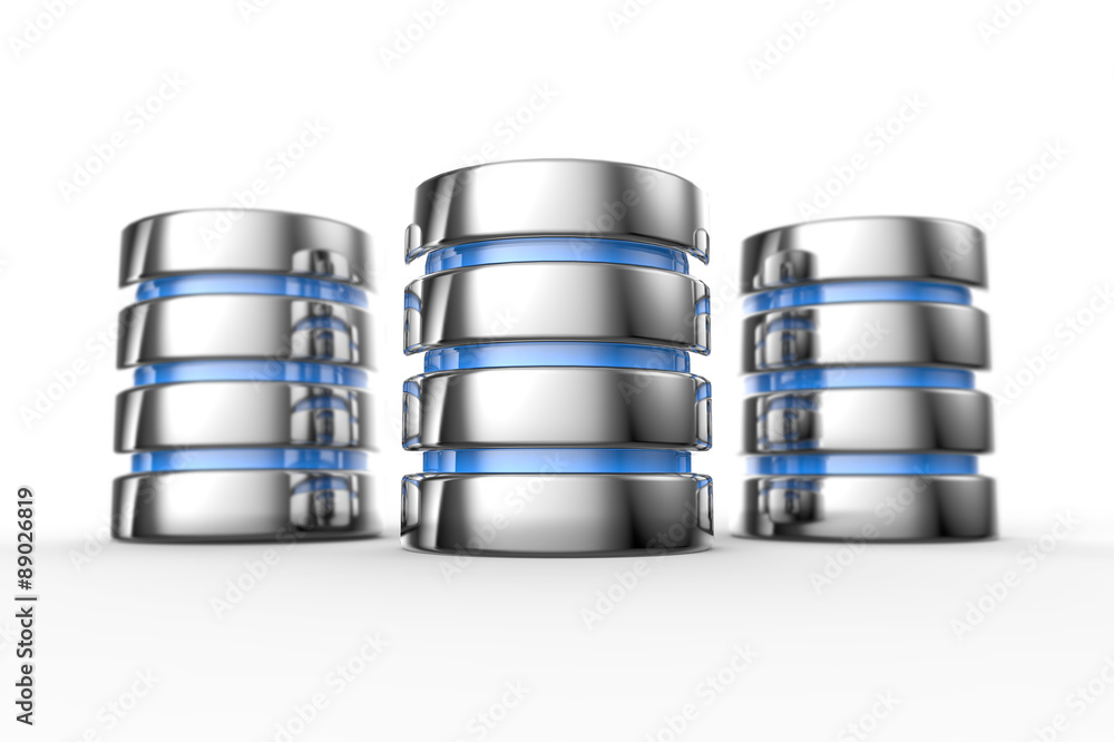 Poster hard disk and database icon
