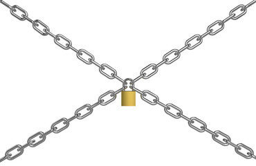 Chains with padlock