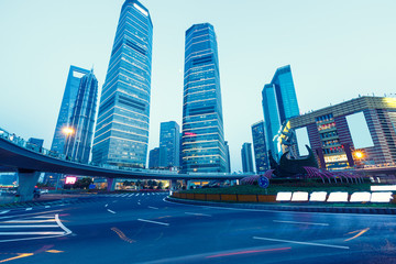 Fototapeta premium Urban landscape and modern architecture in Shanghai, China