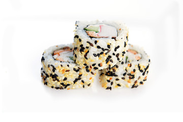 Delicious sushi rolls